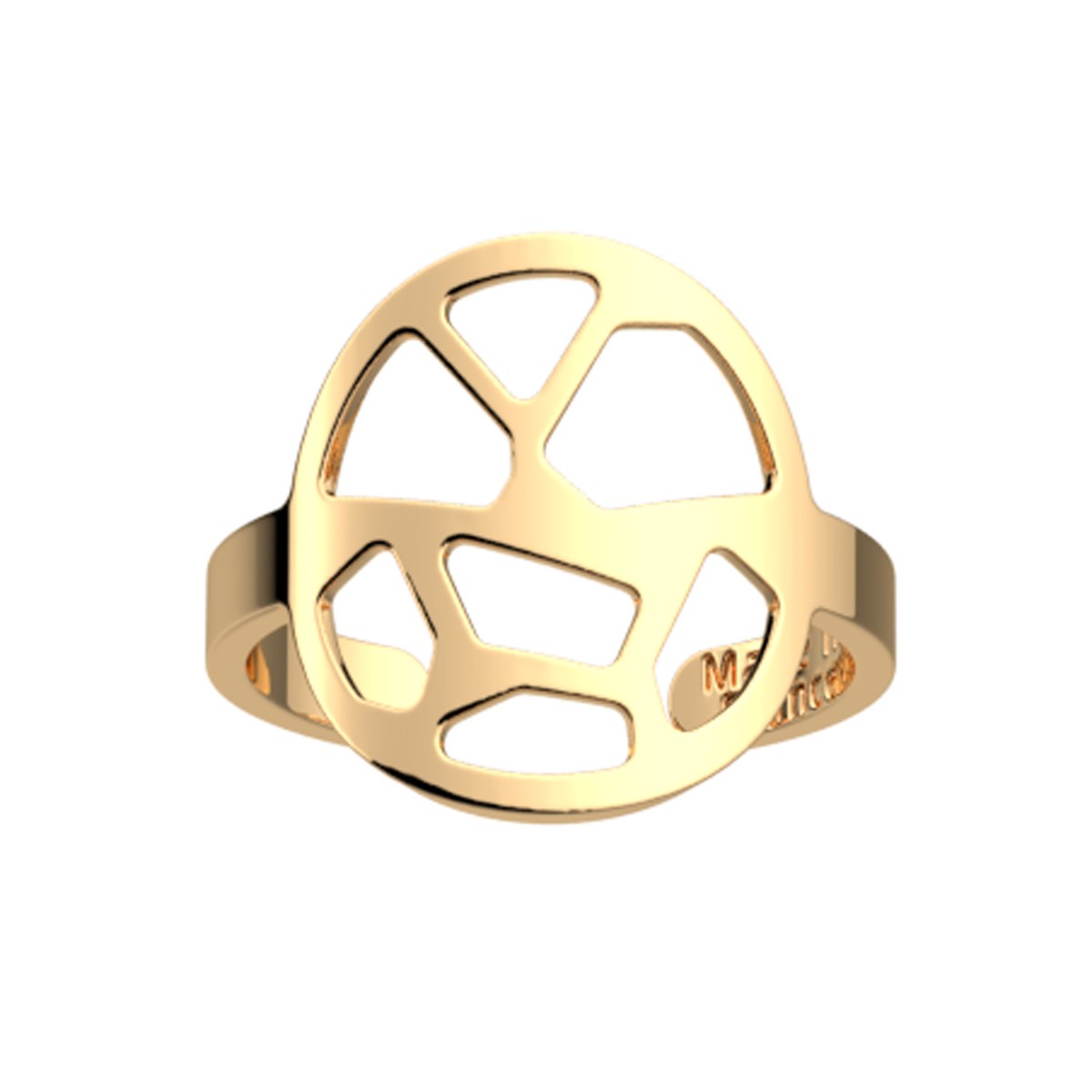 Bague ronde Les Georgettes Girafe dorée 16mm