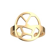 Bague ronde Les Georgettes Girafe dorée 16mm