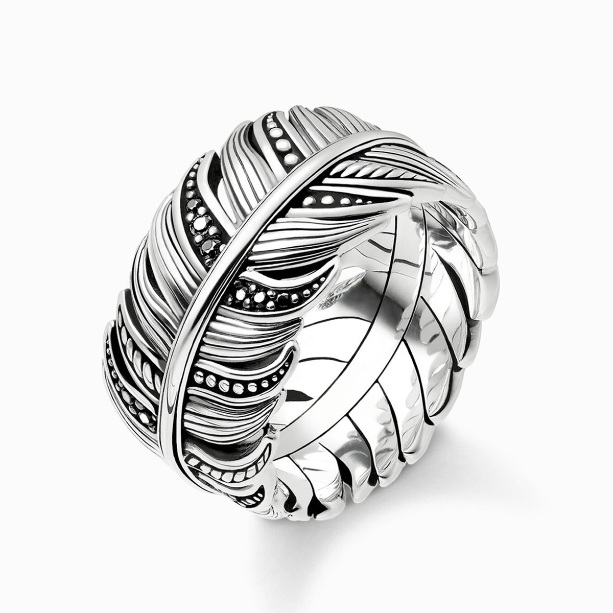 Bague Thomas Sabo plume pavé