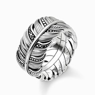 Bague Thomas Sabo plume pavé