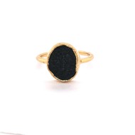 Bague Kara Druzy noir-T3