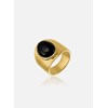 Bague large AGATHA MOPA - Noir - Doré - 52 - vue V4