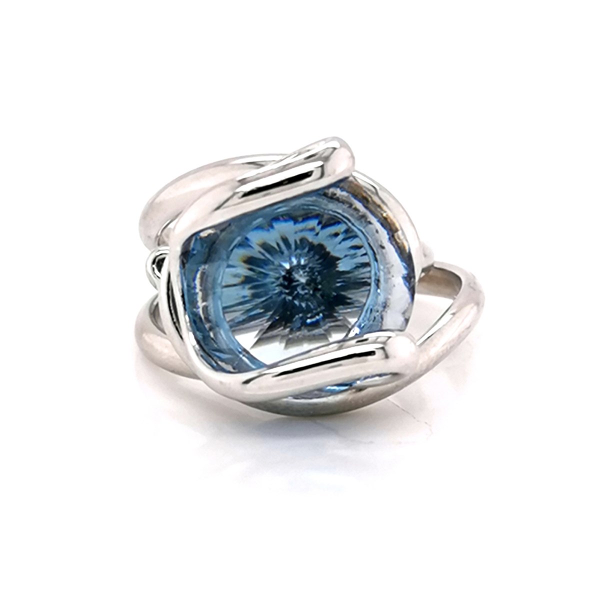 Bague Andrea Marazzini Octagon Aquamarine réglable