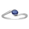 Bague Brillaxis saphir ovale or blanc 18 carats - vue V2