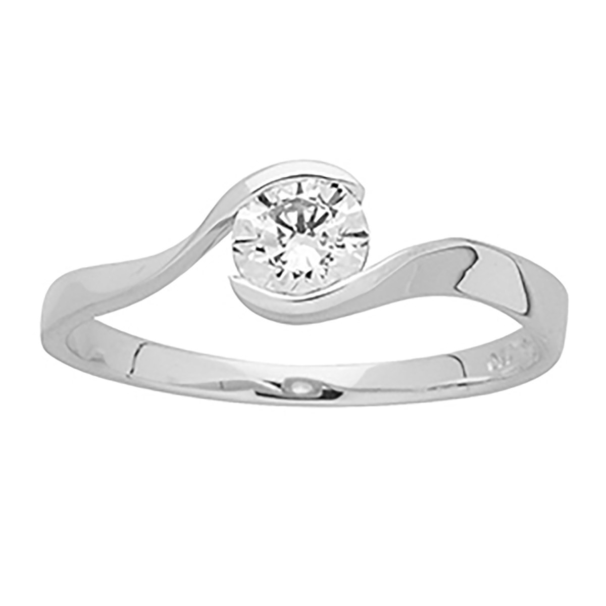 Solitaire Brillaxis tourbillon oxyde de zirconium