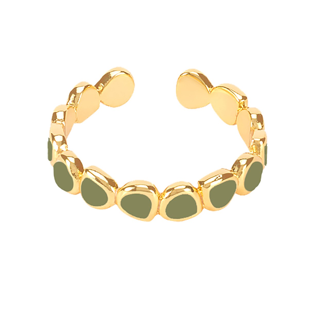 Bague Bangle up collection Lumi vert olive