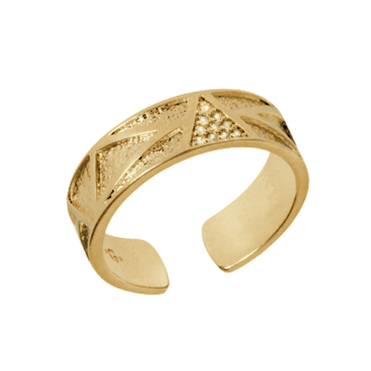 Bague Les Cadettes Ibiza large dorée - vue 2