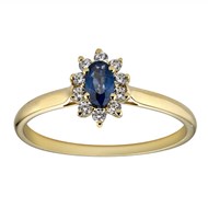 Bague Brillaxis marquise or saphir diamants