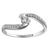 Solitaire accompagné Brillaxis or  18 carats oxydes - vue V2