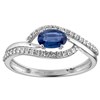 Bague Brillaxis or blanc 9 carats saphir oxydes - vue V1