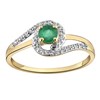 Bague Brillaxis or bicolore émeraude oxydes - vue V1
