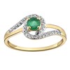 Bague Brillaxis or bicolore émeraude oxydes - vue V2