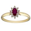 Bague Brillaxis marquise or rubis diamants - vue V2
