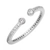 Bague Agatha ouverte argent oxydes Unique - vue V3