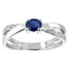 Bague Brillaxis or blanc saphir diamants - vue V2