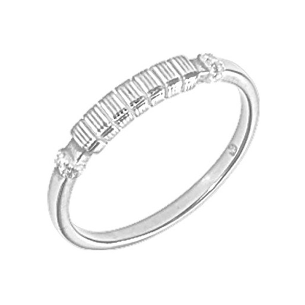 Bague Saunier Vannerie argent rhodié