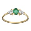 Bague Brillaxis or jaune 9 carats émeraude oxydes - vue V1
