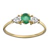 Bague Brillaxis or jaune 9 carats émeraude oxydes - vue V2