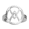 Bague Les Georgettes Astres argentée 16mm - vue V1
