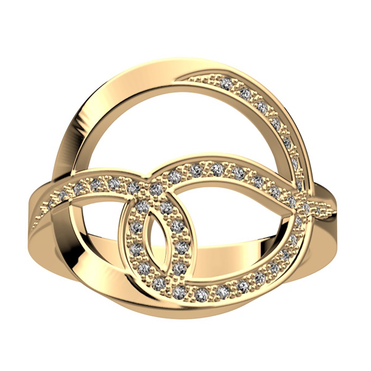 Bague Les Georgettes Aurore dorée 16mm
collection Les Précieuses - vue 2