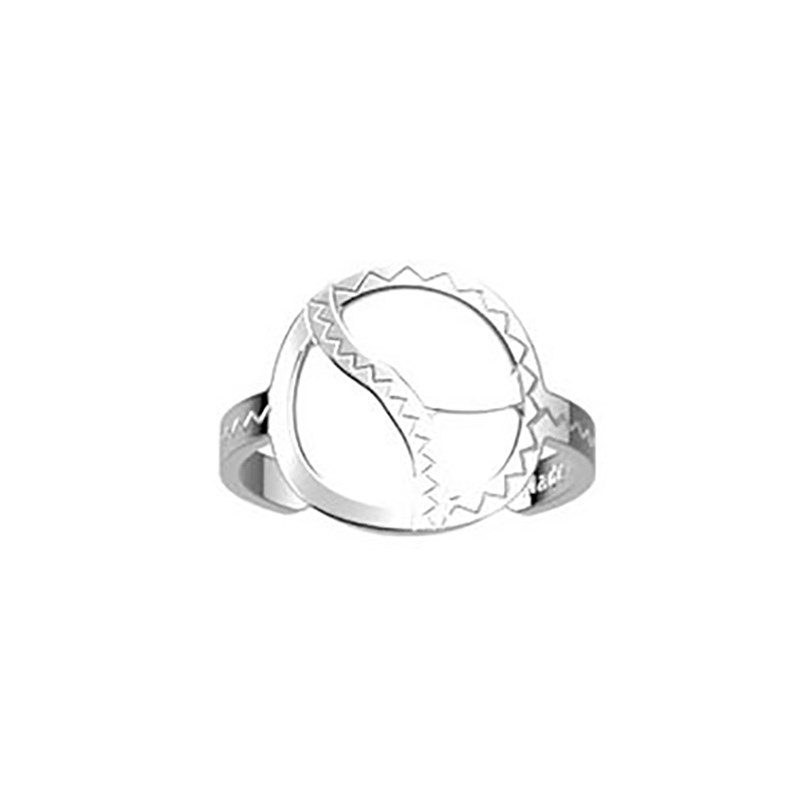 Bague ronde Les Georgettes Boucles argentée 16mm - vue 2