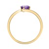 Bague Brillaxis or jaune 9 carats améthyste - vue V4