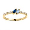Bague Brillaxis or 18 carats topazes diamants - vue V4