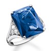 Bague Thomas Sabo argent pierre bleu marine - vue V1