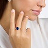 Bague Thomas Sabo argent pierre bleu marine - vue V2