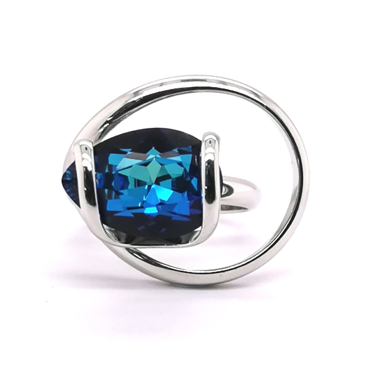 Bague Andréa Marazzini Pear Bermuda Blue réglable