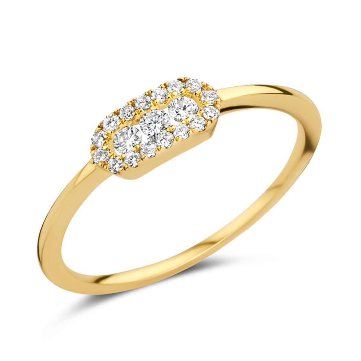 Bague Brillaxis or jaune 18 carats diamants