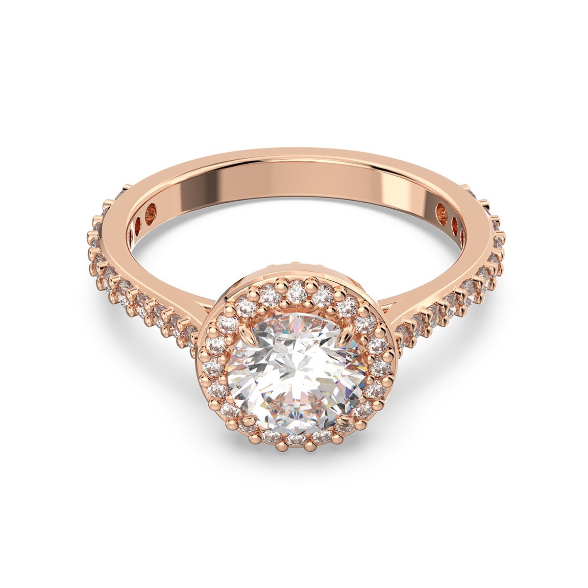 Bague cocktail Swarovski CONSTELLA doré rose
Taille 55