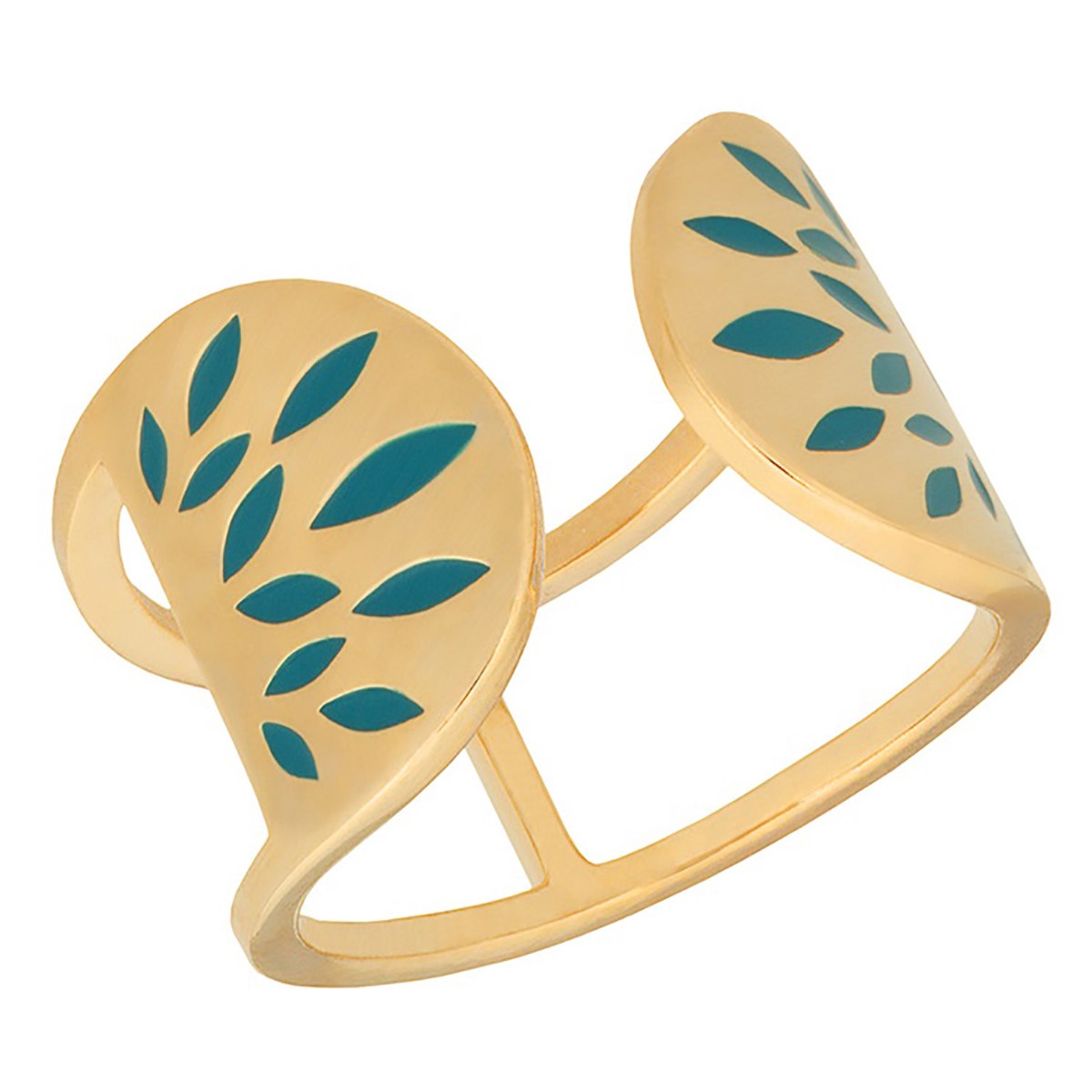 Bague Les Cadettes Lotus laque vert canard