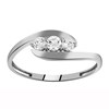 Bague trilogie or blanc 9 carats - vue V3