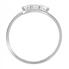 Bague trilogie or blanc 9 carats - vue V4