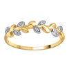 Bague Brillaxis feuilles or et diamants - vue V1