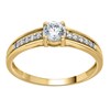 Bague Brillaxis oxydes en or jaune 9 carats - vue V2