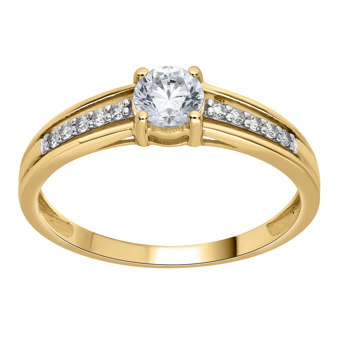 Bague Brillaxis oxydes en or jaune 9 carats - vue 2