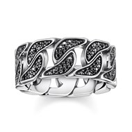 Bague Thomas Sabo argent noirci oxydes noirs