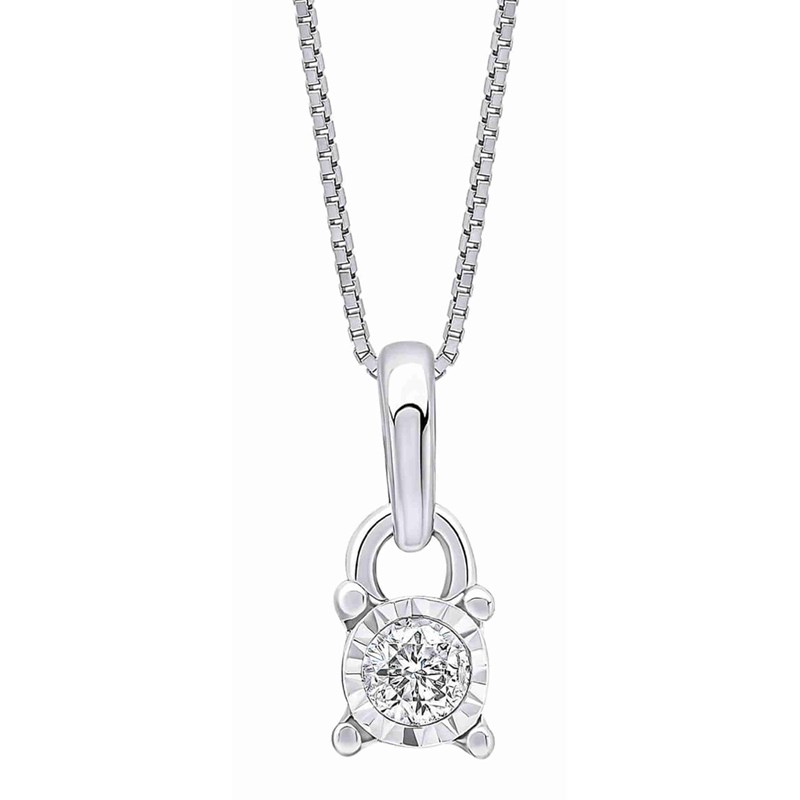 Collier diamant en or blanc 375