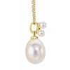 Collier perles en or 375 - vue V2