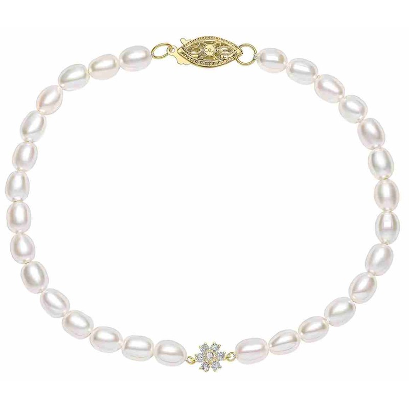 Bracelet perle d'eau douce en or