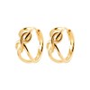 Boucles d'oreilles créole infini double Plaqué OR 750 3 microns - vue V1