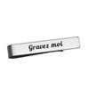 Pince à cravate acier gravure personnalisée - vue V1