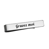Pince à cravate acier gravure personnalisée