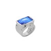 Bague Isis Argent Pierre Quartz Bleu - vue V1