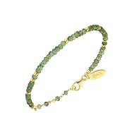 Bracelet Argent Doré Simple Perles Naturelles Aventurine