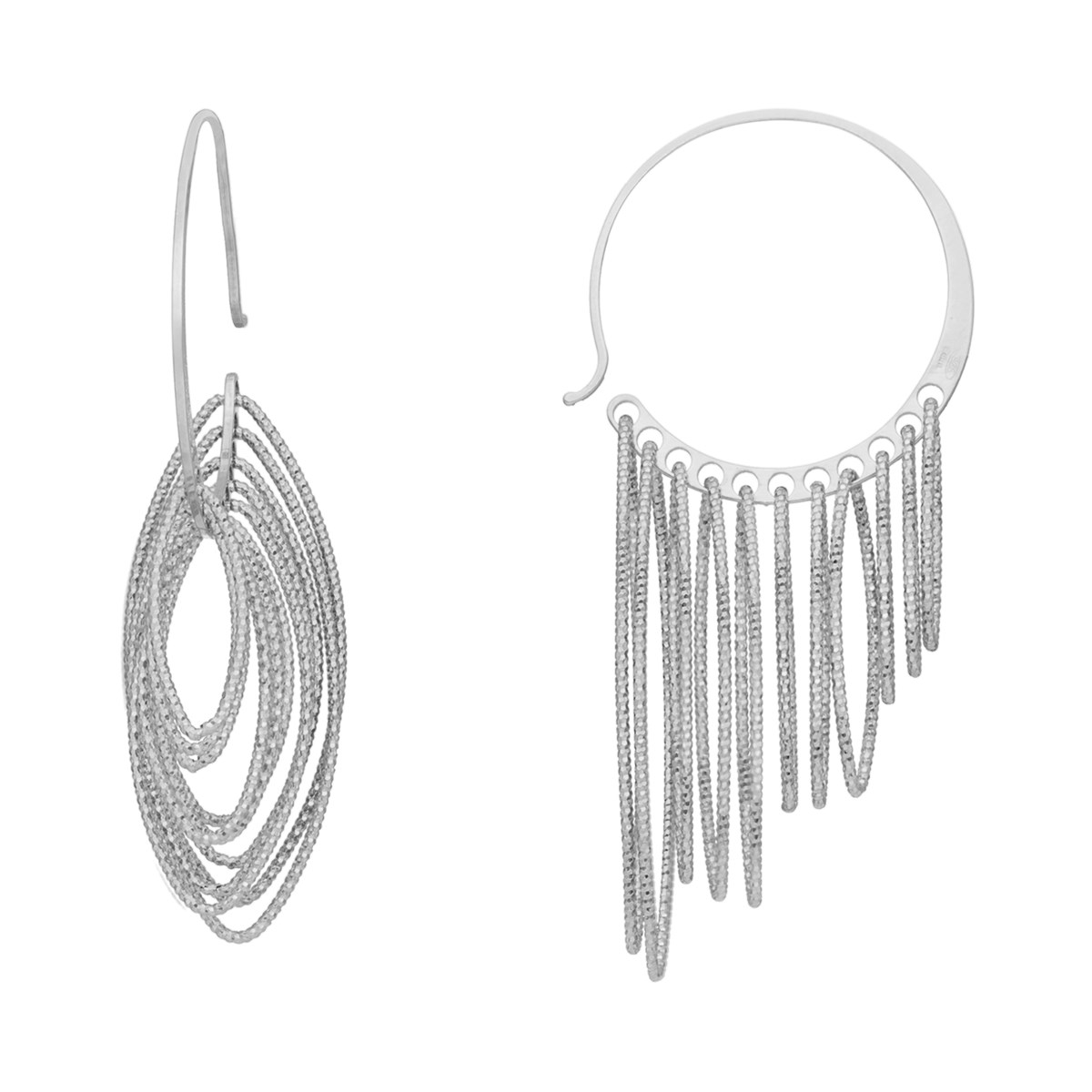 Boucles D'oreilles Argent Diamanté Abondance