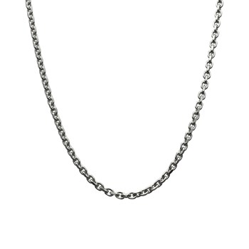Chaine Maille Forçat Facettée Ras De Coup Argent - Taille 42 cm