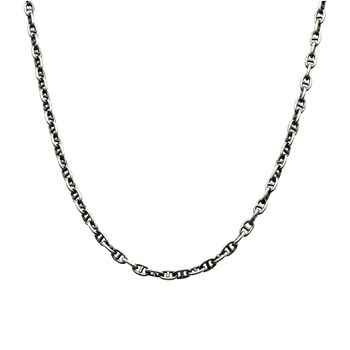 Chaine Homme Maille Marine Argent Massif Vieilli - Taille 55 cm